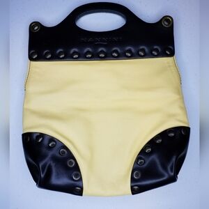 Nannini Yellow Brown Genuine Leather Studded Cowgirl Western Rodeo Tote Bag